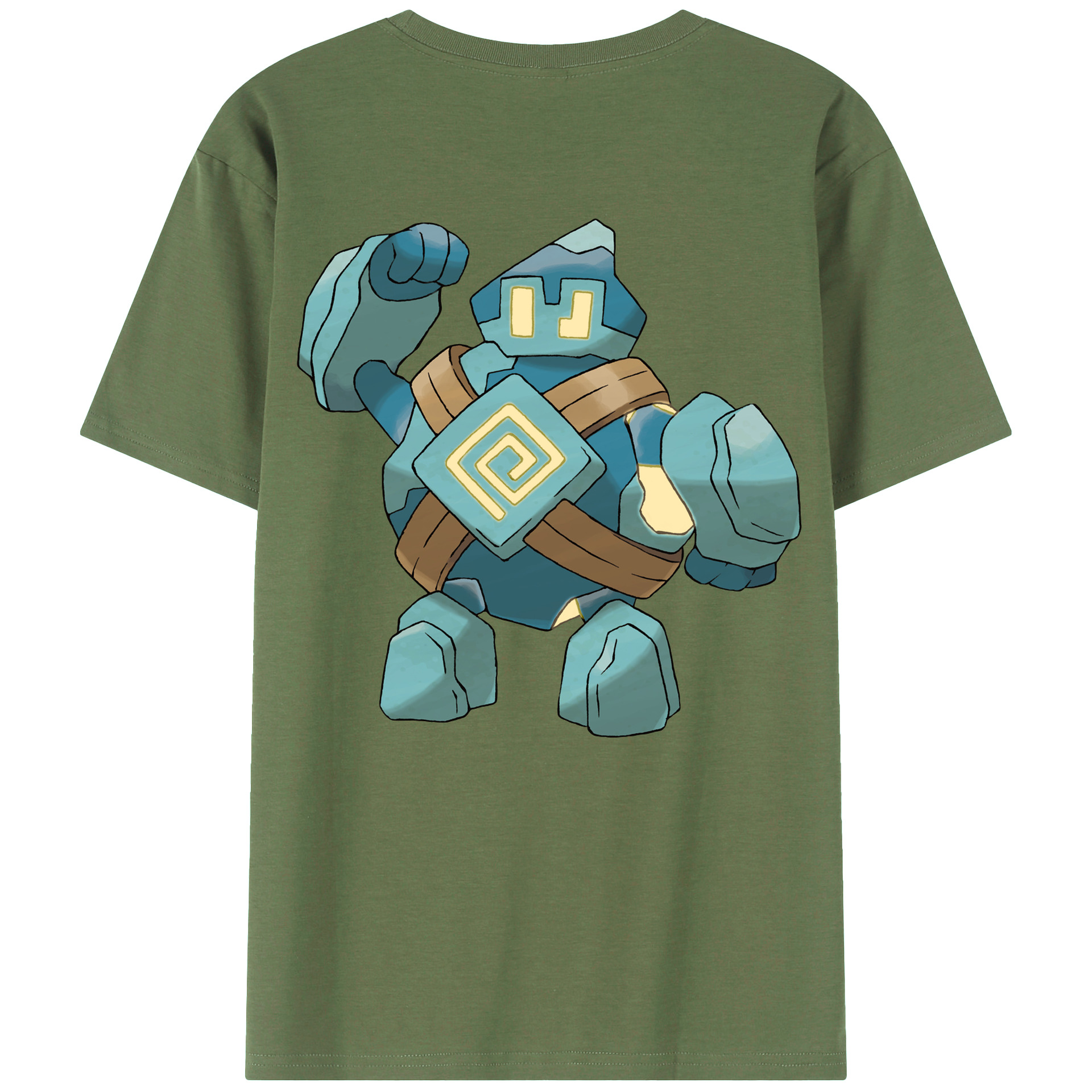 （画像用） ポケットモンスター Pokémon 綿100％ メンズ半袖Tシャツ（バックプリント） 通気性